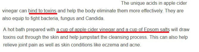 Eliminare toxine prin piele: Oţet de mere cu Sare Epsom