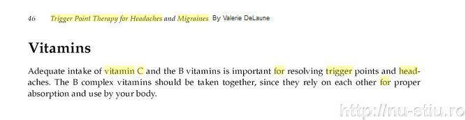 Eficienta Vitaminei C in tratarea durerilor de cap